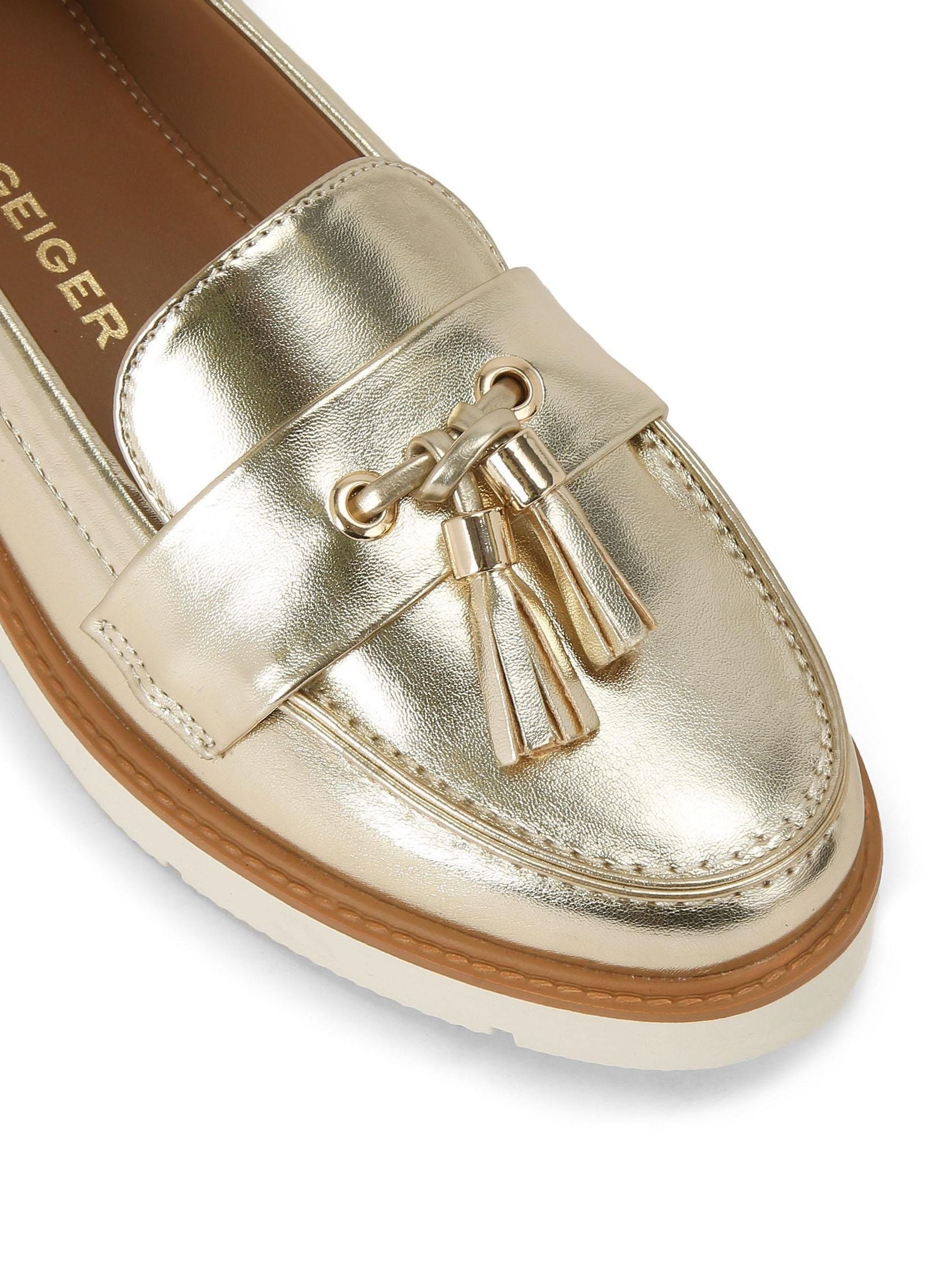 Buy KG Kurt Geiger Gold Morly Tassel Shoes from Next USA