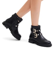 Carvela Caution Biker Jewel Black Boots - Image 1 of 5