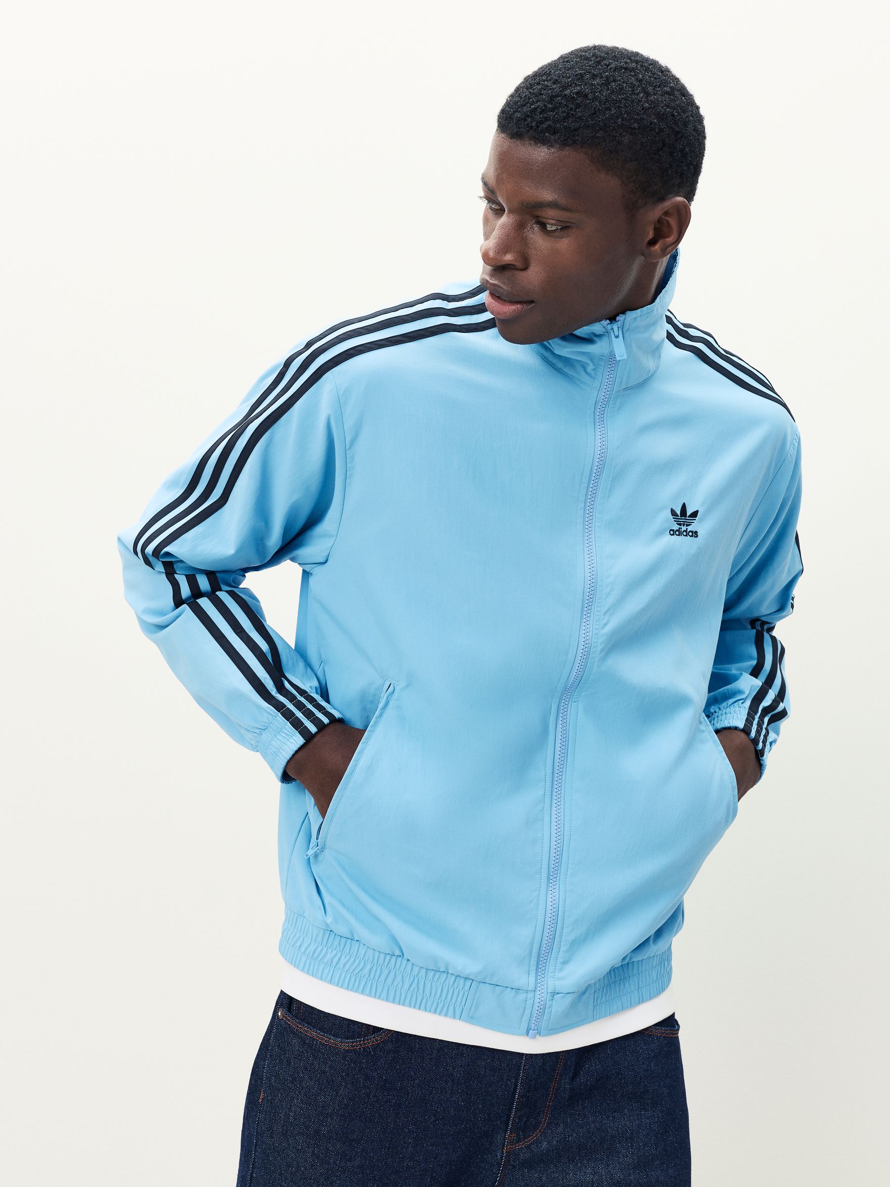 Buy adidas Originals Blue Adicolor Woven Firebird Jacket from Next USA