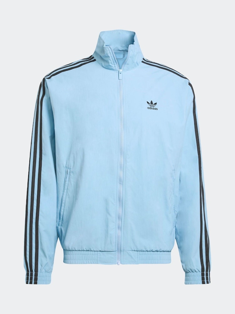 adidas Originals Blue Adicolor Woven Firebird Jacket - Image 6 of 6
