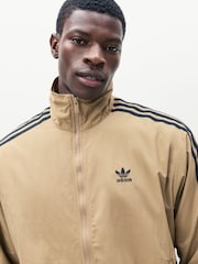 adidas Originals Brown Adicolor Woven Firebird Jacket - Image 5 of 5