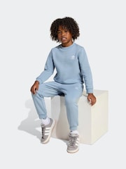 adidas originals Blue Dark Sweatshirt and Jogger Set Little Kids - Image 1 of 7
