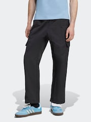 adidas Originals Black Adicolor Classics 3-Stripes Cargo Trousers - Image 1 of 6