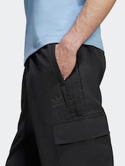 adidas Originals Black Adicolor Classics 3-Stripes Cargo Trousers - Image 4 of 6