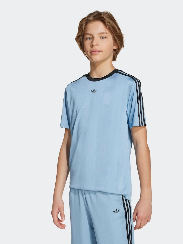 adidas Originals Blue Jacquard Kids T-Shirt - Image 1 of 1