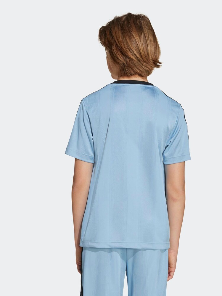 adidas Originals Blue Jacquard Kids T-Shirt - Image 2 of 6 adidas Originals Blue Jacquard Kids T-Shirt - Image 2 of 6