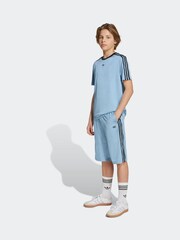adidas Originals Blue Jacquard Kids T-Shirt - Image 3 of 6