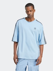 adidas Originals Blue Oversized T-Shirt - Image 1 of 6