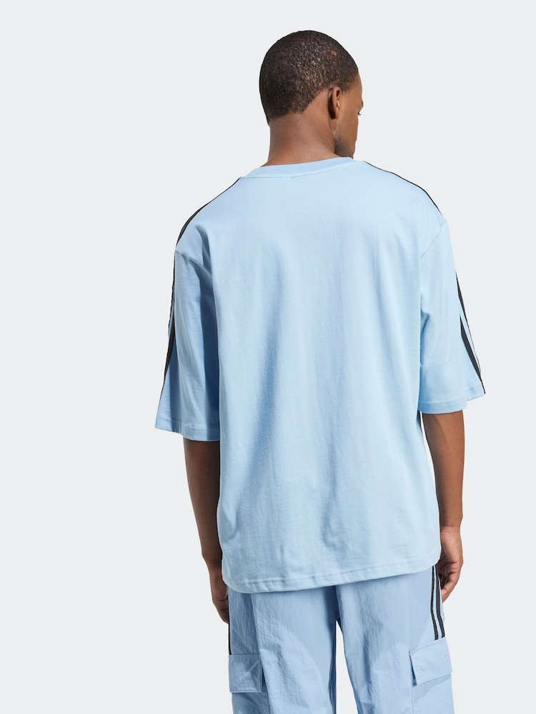 adidas Originals Blue Oversized T-Shirt - Image 2 of 6