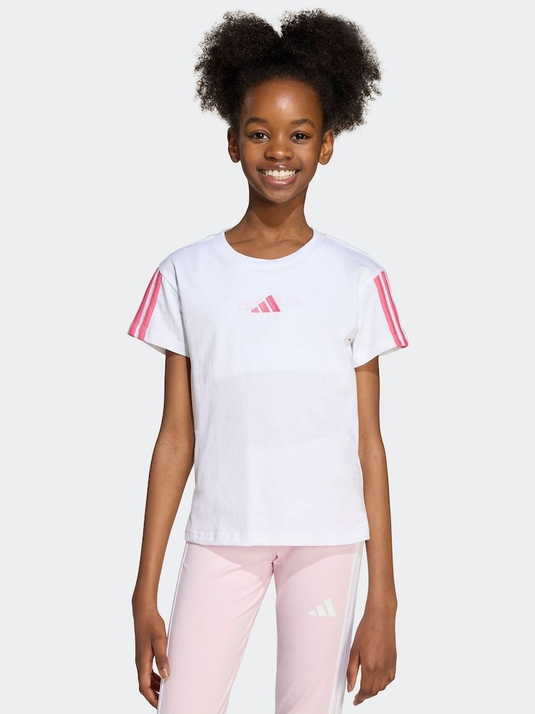 adidas White Essentials T-Shirt Kids - Image 1 of 6
