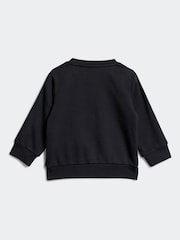 adidas Originals Black Infant Kids Sweatshirt and Denim Leggings Set - Image 3 of 7