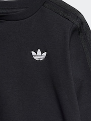 adidas Originals Black Infant Kids Sweatshirt and Denim Leggings Set - Image 5 of 7