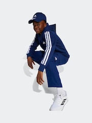adidas Blue Essentials Full-Zip Hoodie Kids - Image 3 of 4