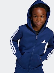 adidas Blue Essentials Full-Zip Hoodie Kids - Image 4 of 4