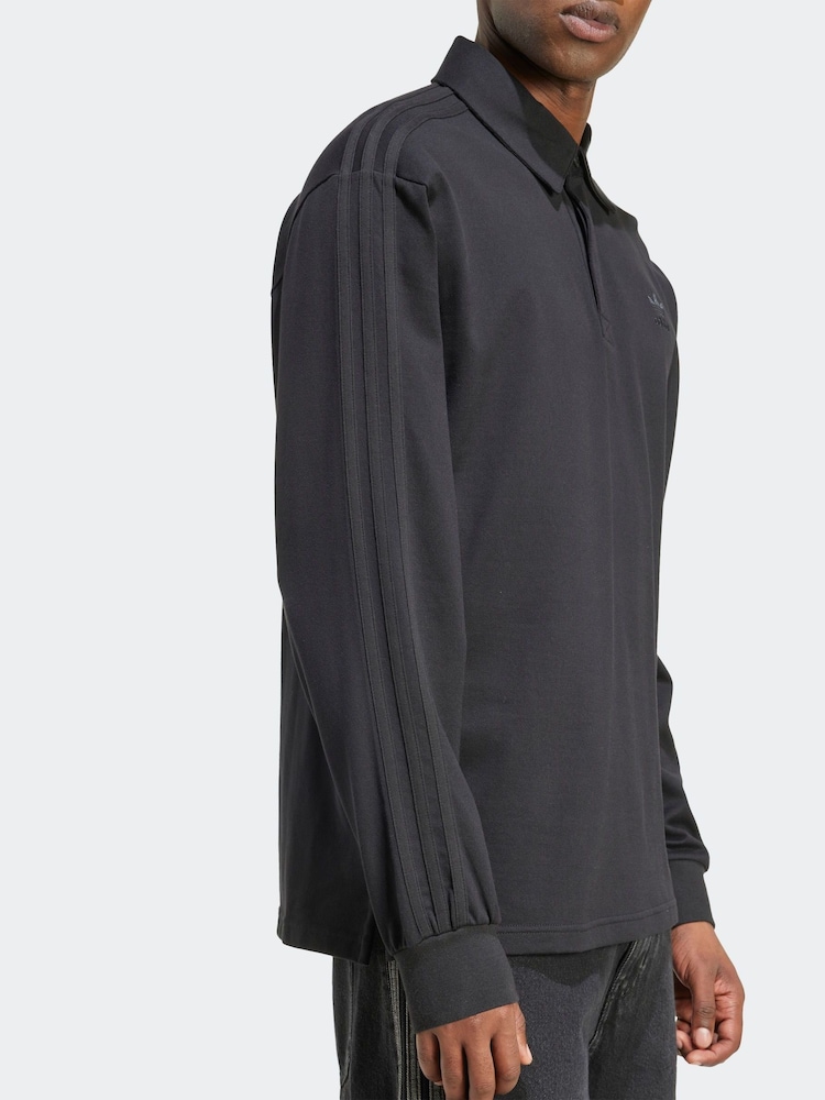 Buy adidas Originals Black Adicolor Rugby Polo Shirt from Next USA