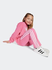 adidas Originals Pink Loose Little Kids Sweatshirt and Flared Leggings Set - Image 4 of 8
