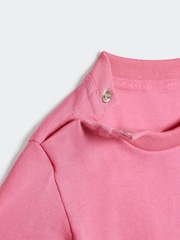 adidas Originals Pink Infant Kids T-Shirt and Cycling Shorts Set - Image 5 of 7