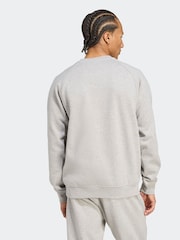 adidas Originals Grey Trefoil Essentials Crew Sweatshirt - Image 2 of 6