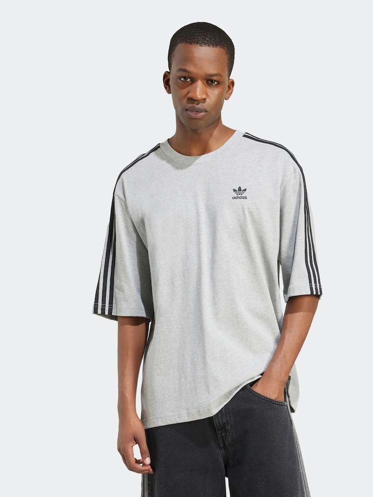adidas Originals Grey Oversized T-Shirt - Image 1 of 6