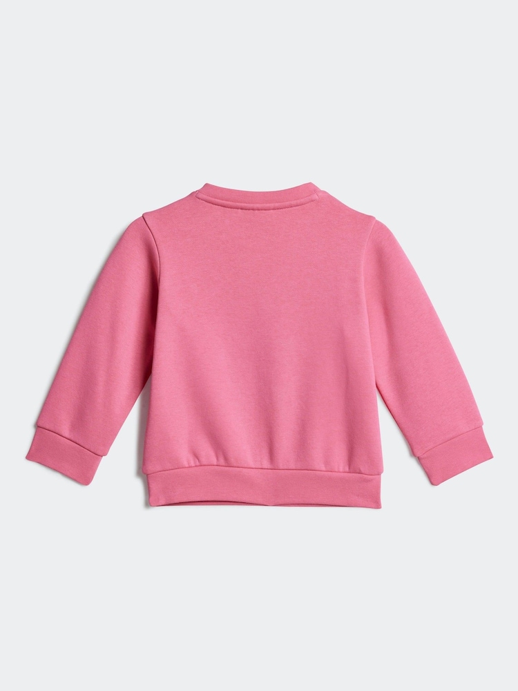 adidas Originals Pink Infant Kids Sweatshirt and Joggers Set - Image 7 of 7