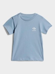 adidas Originals Blue T-Shirt and Shorts Set Infant Kids - Image 2 of 7