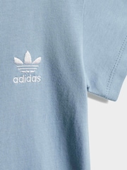 adidas Originals Blue T-Shirt and Shorts Set Infant Kids - Image 7 of 7