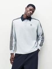 Cinza - Camisa Polo Rugby Adidas Original Adicolor - Imagem 1 de 11