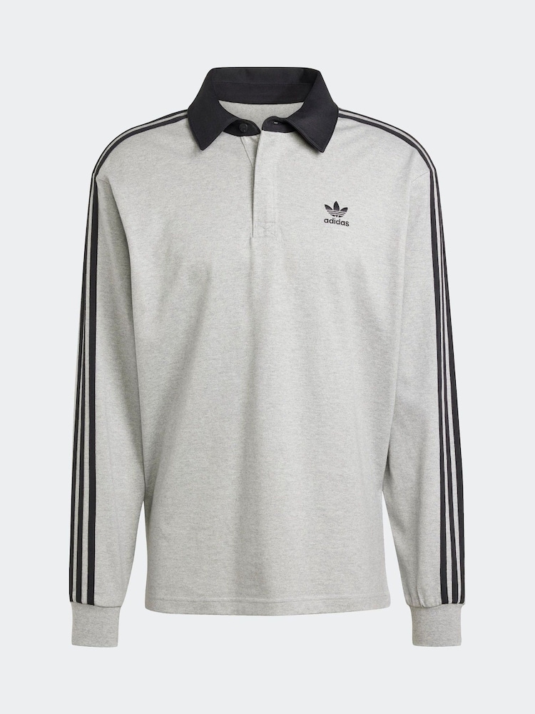 Cinza - Camisa Polo Rugby Adidas Original Adicolor - Imagem 11 de 11
