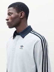 Cinza - Camisa Polo Rugby Adidas Original Adicolor - Imagem 4 de 11