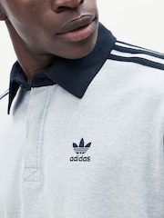 Cinza - Camisa Polo Rugby Adidas Original Adicolor - Imagem 5 de 11