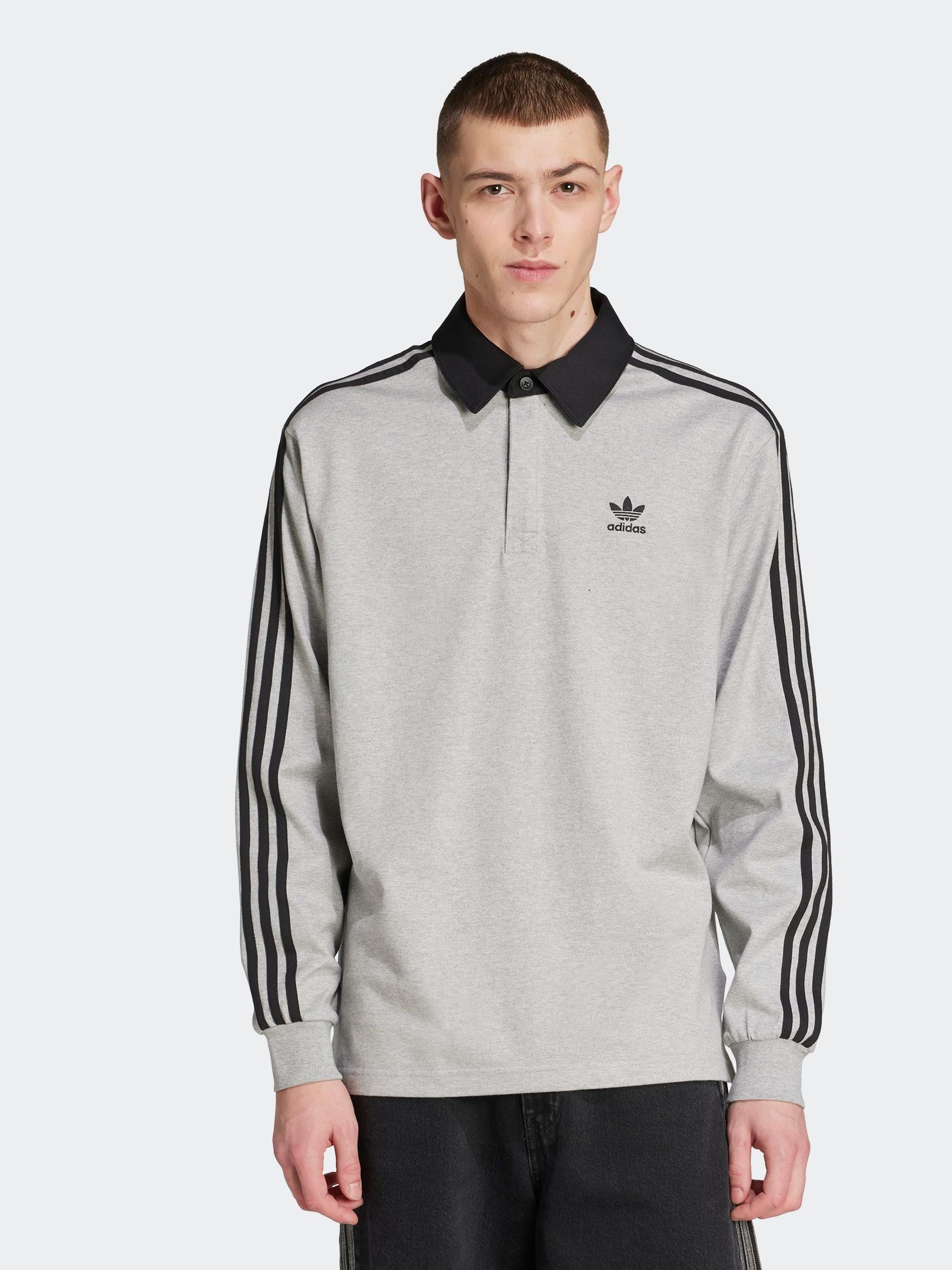 Buy adidas Originals Grey Adicolor Rugby Polo Shirt from Next USA