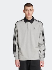 Cinza - Camisa Polo Rugby Adidas Original Adicolor - Imagem 8 de 11