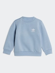 adidas Originals Blue Sweatshirt and Jogger Set Infant Kids - Image 2 of 7