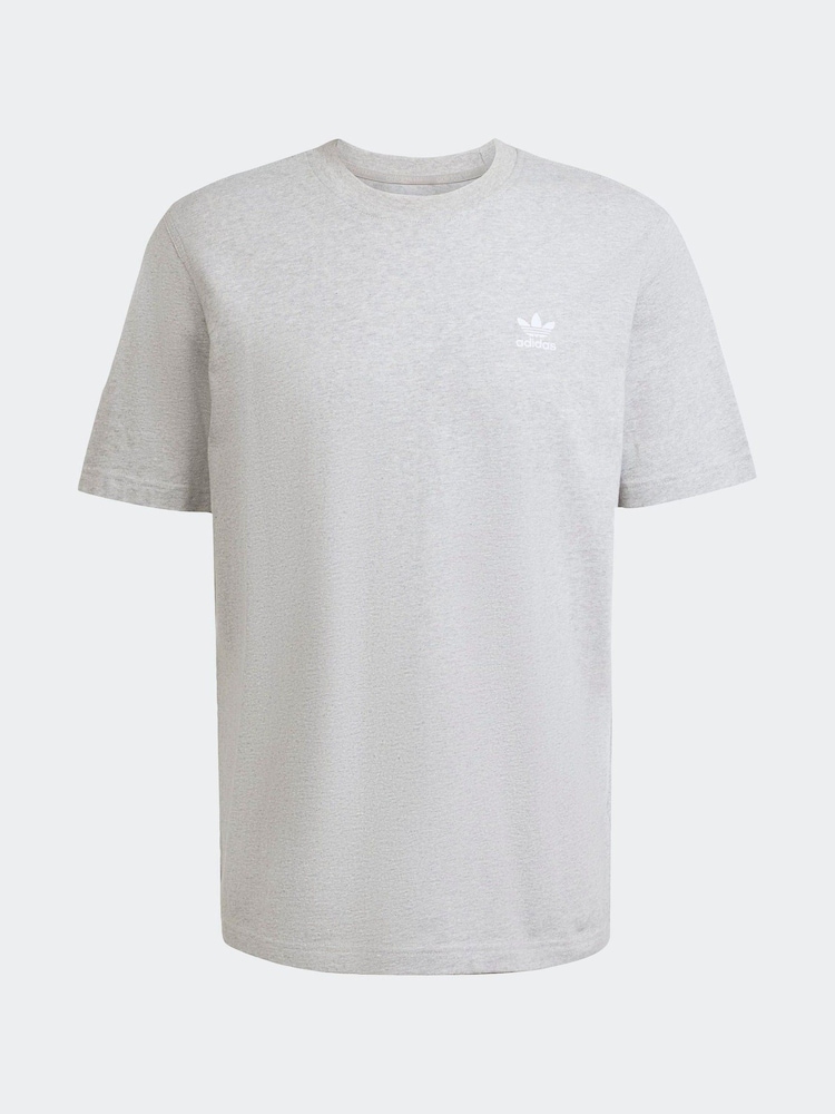 adidas Originals Grey Trefoil Essentials T-Shirt - Image 6 of 6