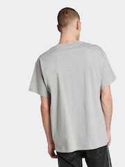 adidas Originals Grey Oversized Trefoil Essentials T-Shirt - Image 2 of 6