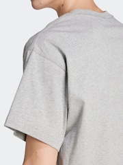 adidas Originals Grey Oversized Trefoil Essentials T-Shirt - Image 5 of 6