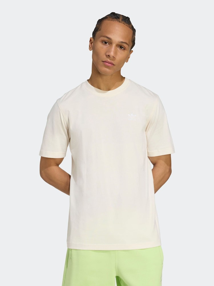 adidas Originals White Trefoil Essentials T-Shirt - Image 1 of 6