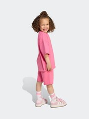adidas originals Pink Trefoil T-Shirt and Shorts Set Little Kids - Image 2 of 8