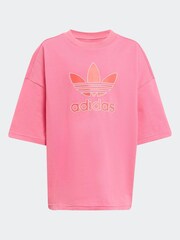 adidas originals Pink Trefoil T-Shirt and Shorts Set Little Kids - Image 8 of 8