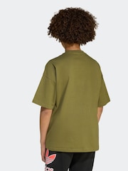 adidas Originals Green Oversize Trefoil T-Shirt - Image 2 of 6