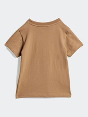 adidas Originals Brown T-Shirt and Shorts Set Infant Kids - Image 3 of 7