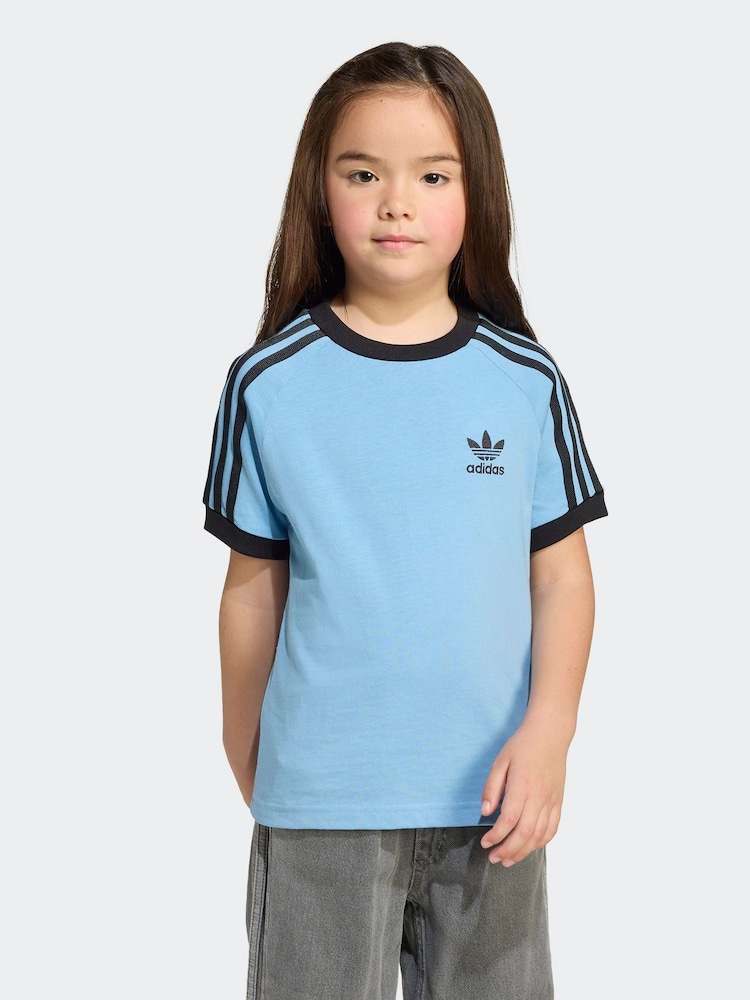 adidas Originals Blue Adicolor Trefoil Little Kids T-Shirt - Image 1 of 6 adidas Originals Blue Adicolor Trefoil Little Kids T-Shirt - Image 1 of 6