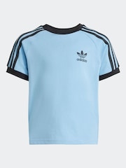 adidas Originals Blue Adicolor Trefoil Little Kids T-Shirt - Image 6 of 6