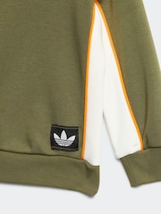 adidas originals Green Sweatshirt and Jogger Set Infant Kids - Image 6 of 7