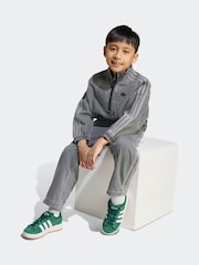 طقم سويت شيرت بسحاب من الدنيم مع بنطلون رياضي للأطفال من adidas Originals - صورة 3 من 8