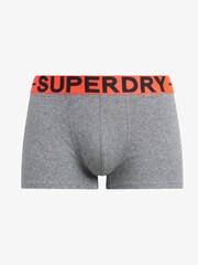 Superdry Grey Triple 100% Cotton Trunks - Image 3 of 7