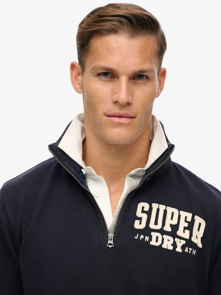 Джемпери Superdry Vintage Athletic Zip Henleys 100% Cotton - Image 4 of 5