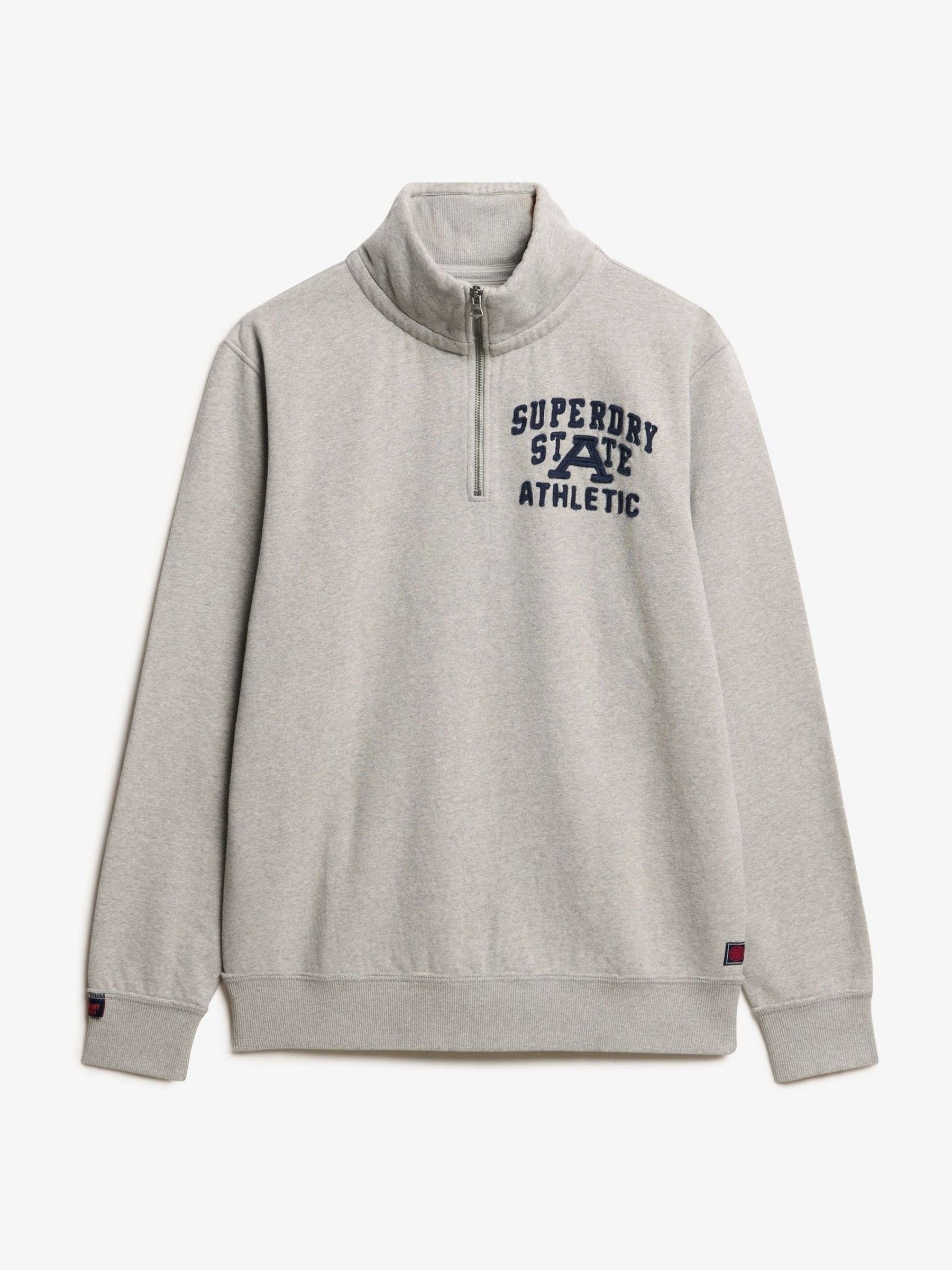 Buy Superdry Grey Vintage Athletic Zip Half-Zip Jumper from Next