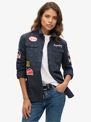 Superdry Blue 100% Cotton Long Sleeve Scout Shirt - Image 1 of 3
