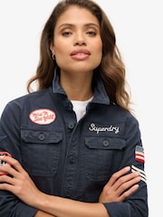 Superdry Blue 100% Cotton Long Sleeve Scout Shirt - Image 3 of 3